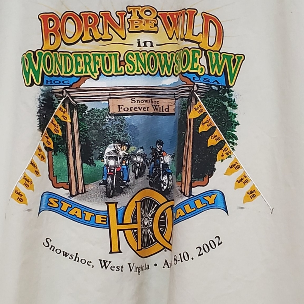 EUC Vintage Collector 2002 WV HOG Rally Staff Shirt.  Snowshoe WV